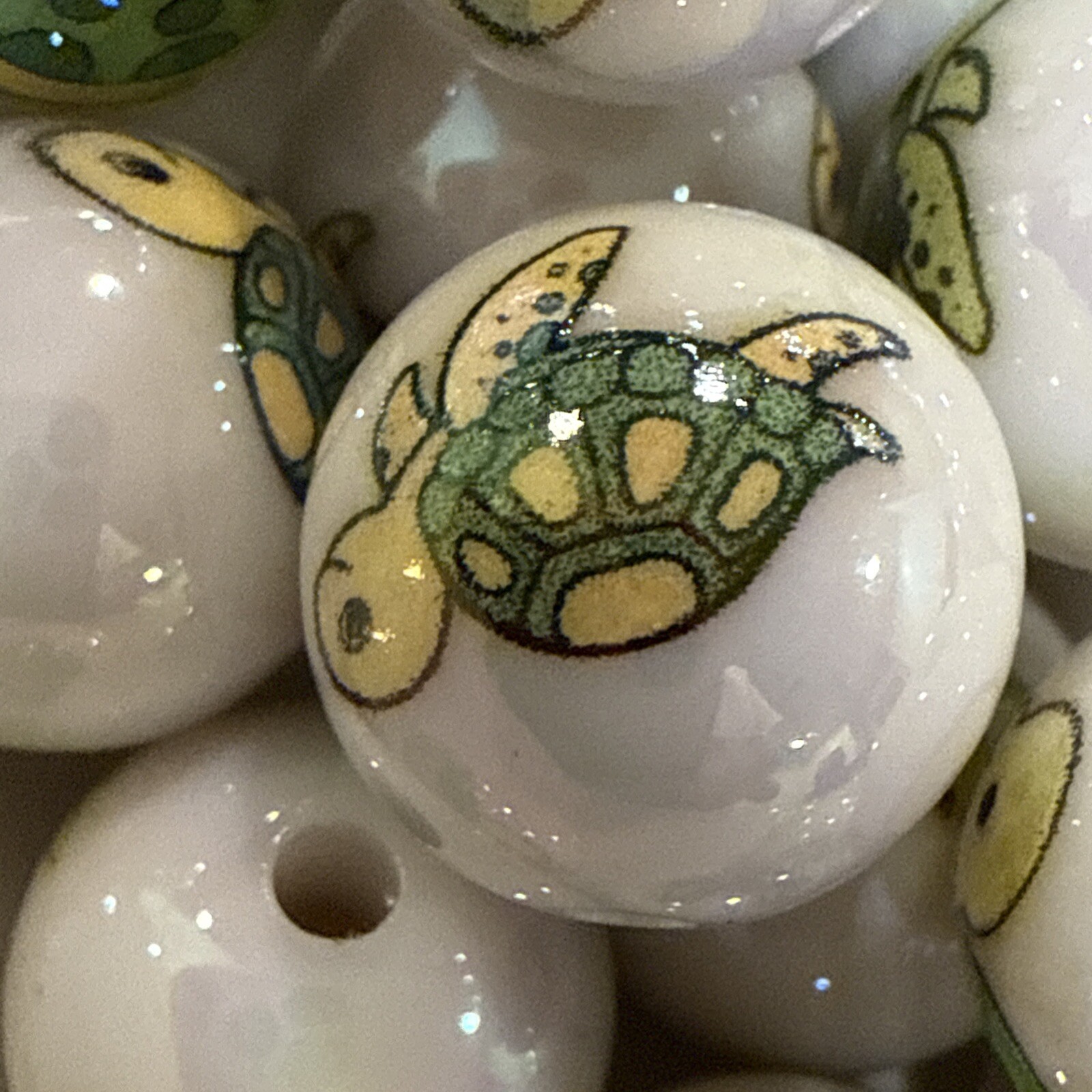Sea Turtle Beads Mix 16 Mm High-Quality Resin Ships From The Usa