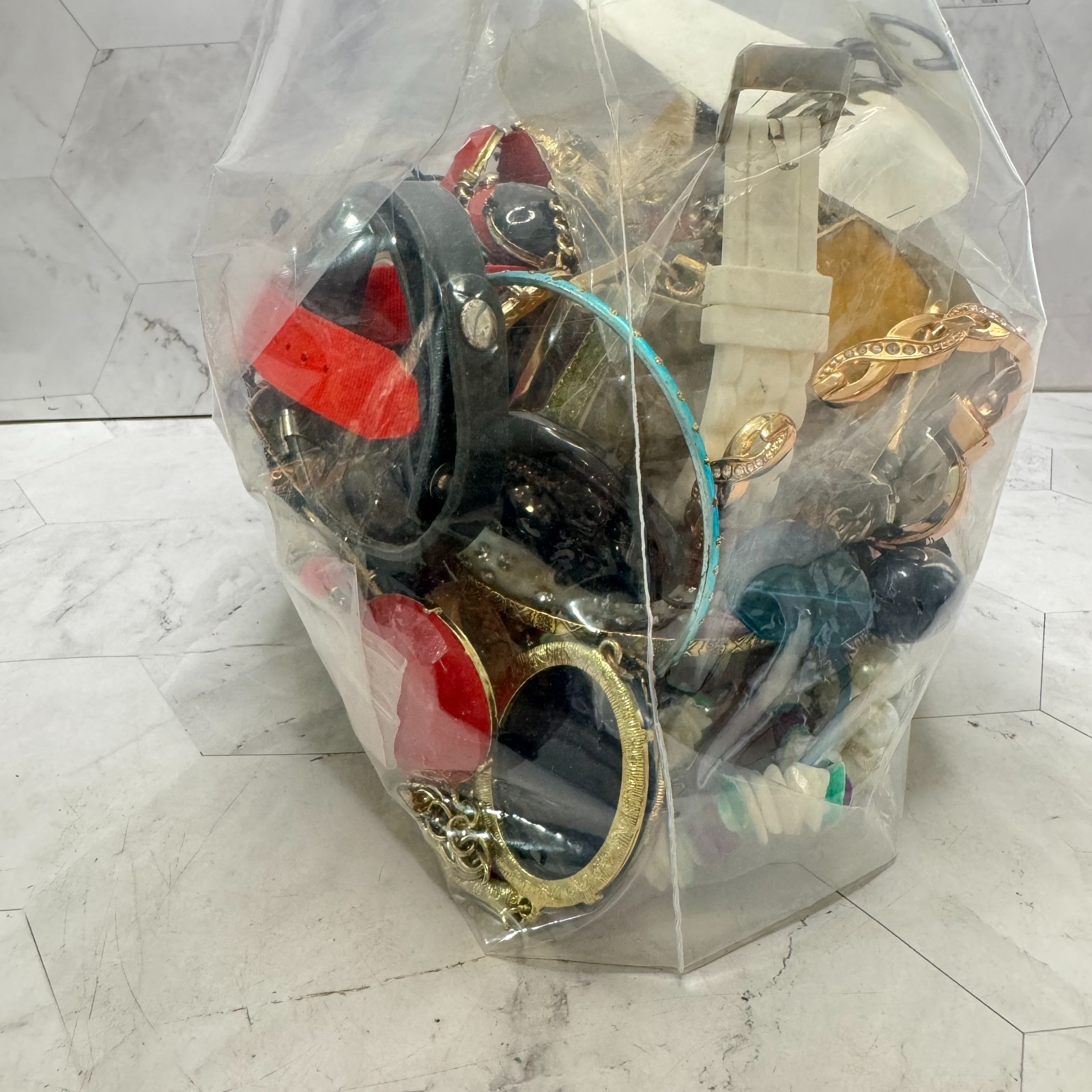 Jewelry CRAFT Lot Mixed Vintage Modern Costume Findings Beads Some Wearable 4lb