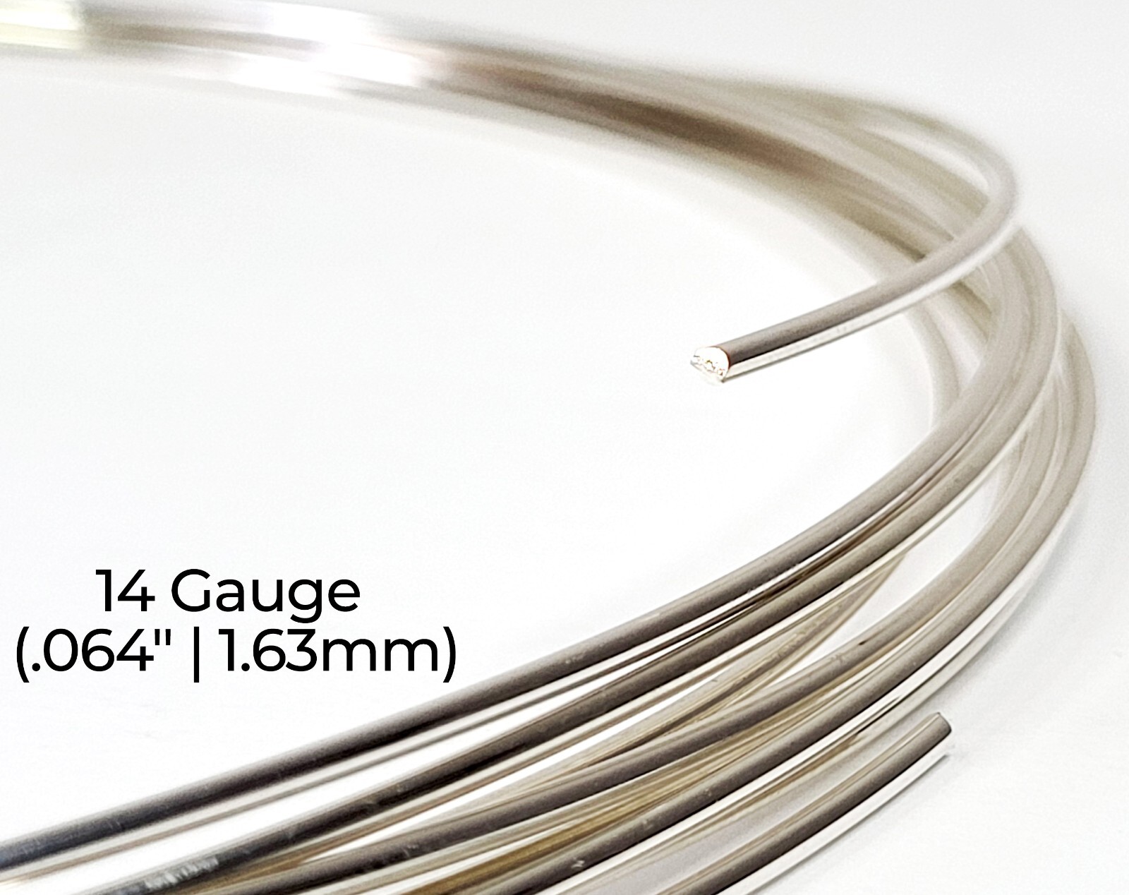 940 Argentium Silver Wire | Round, Dead Soft | 10-30 Gauge | 1-10 Ft | USA