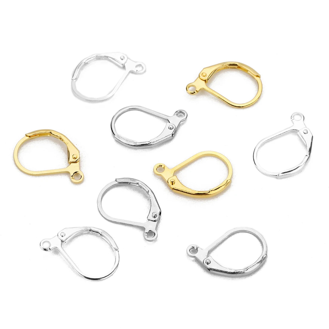 50Pcs Hypoallergenic Earring Hooks French Lever Back Earwire Stainless Steel Ear