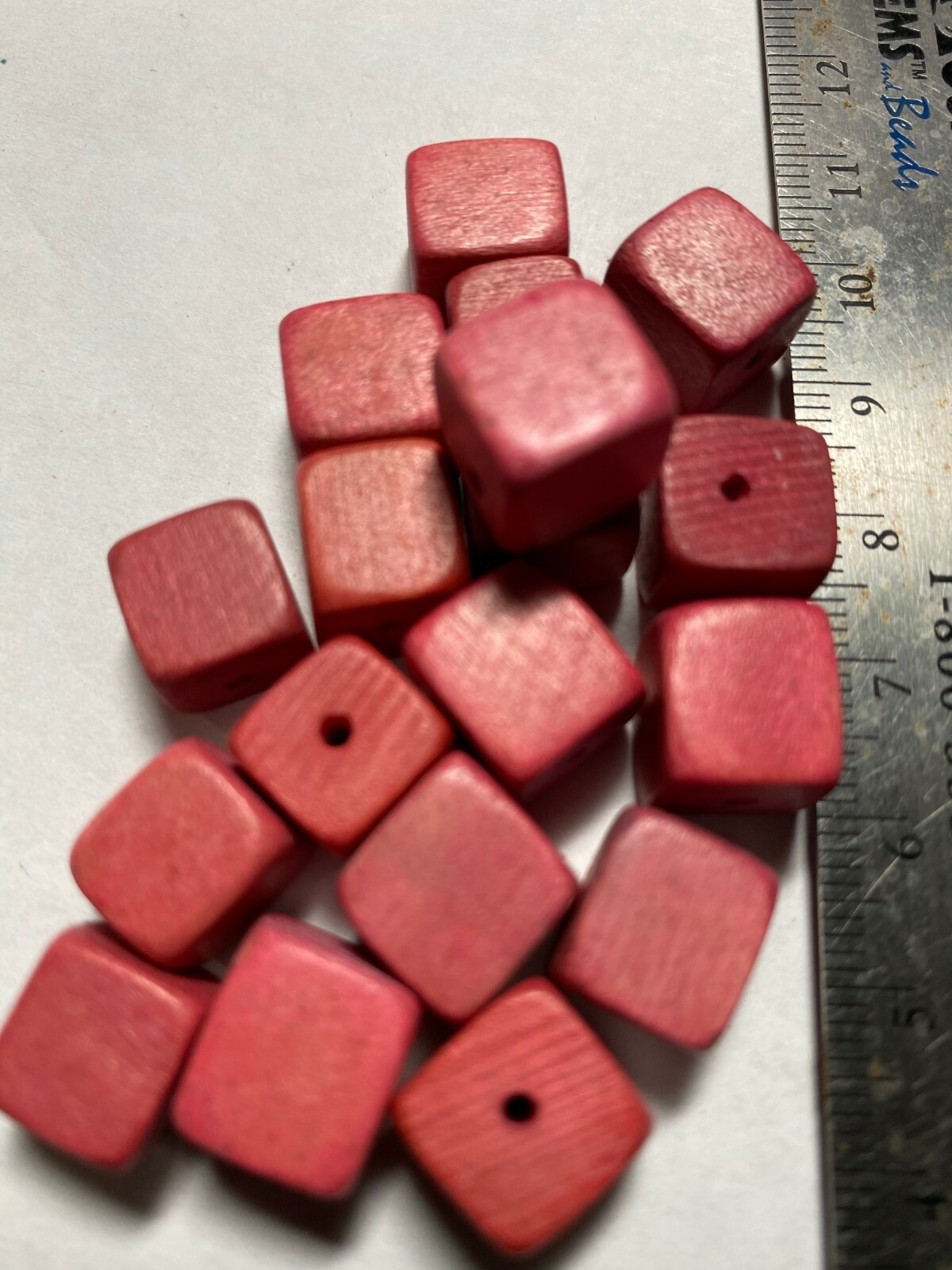 Wood Beads Cube Beads ***UPICK*** 10mm 5mm Wood Cube Beads