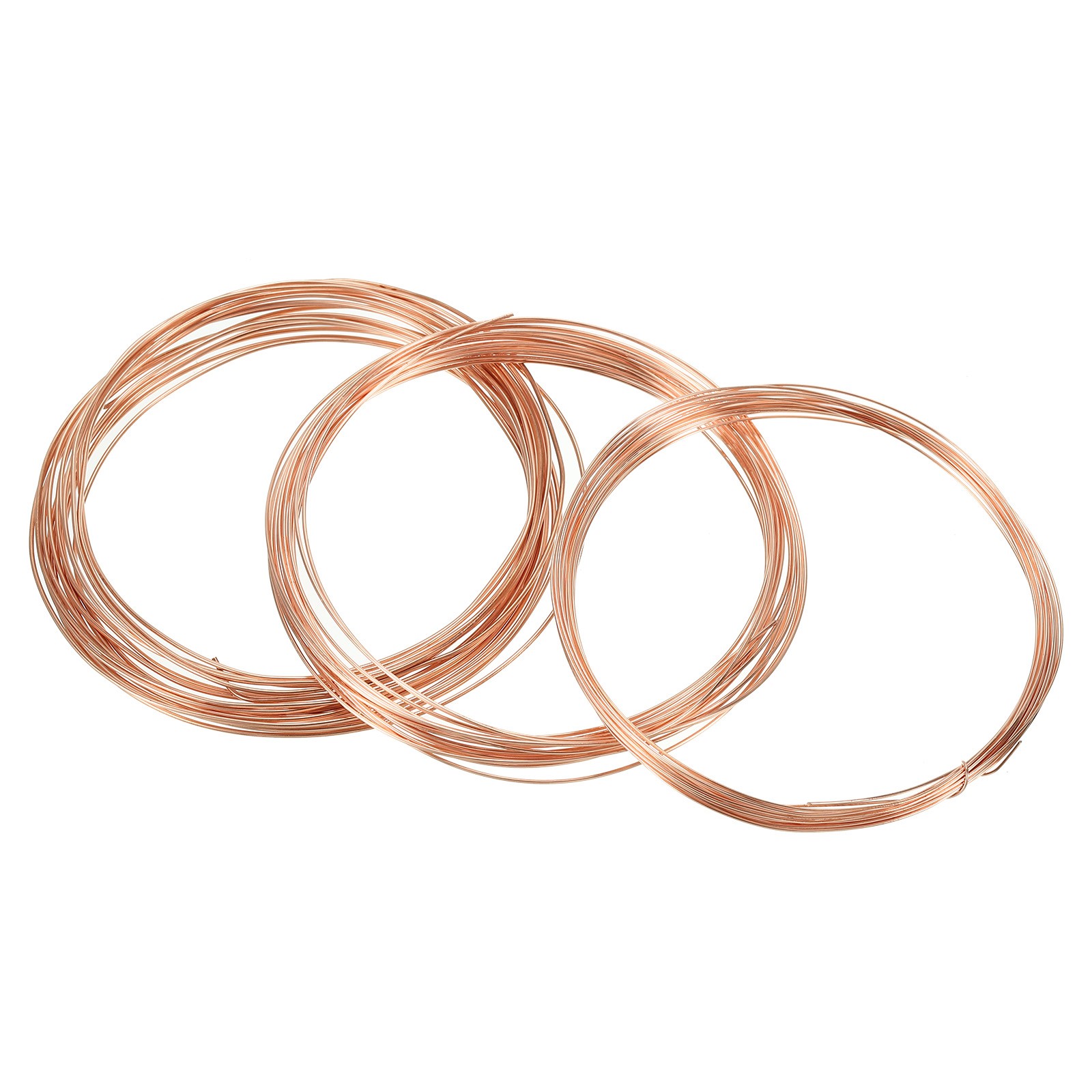 16 Feet Solid Bare Copper Wire 99.9% Pure Copper Wire 0.6/0.8/1.0mm Beading Wire