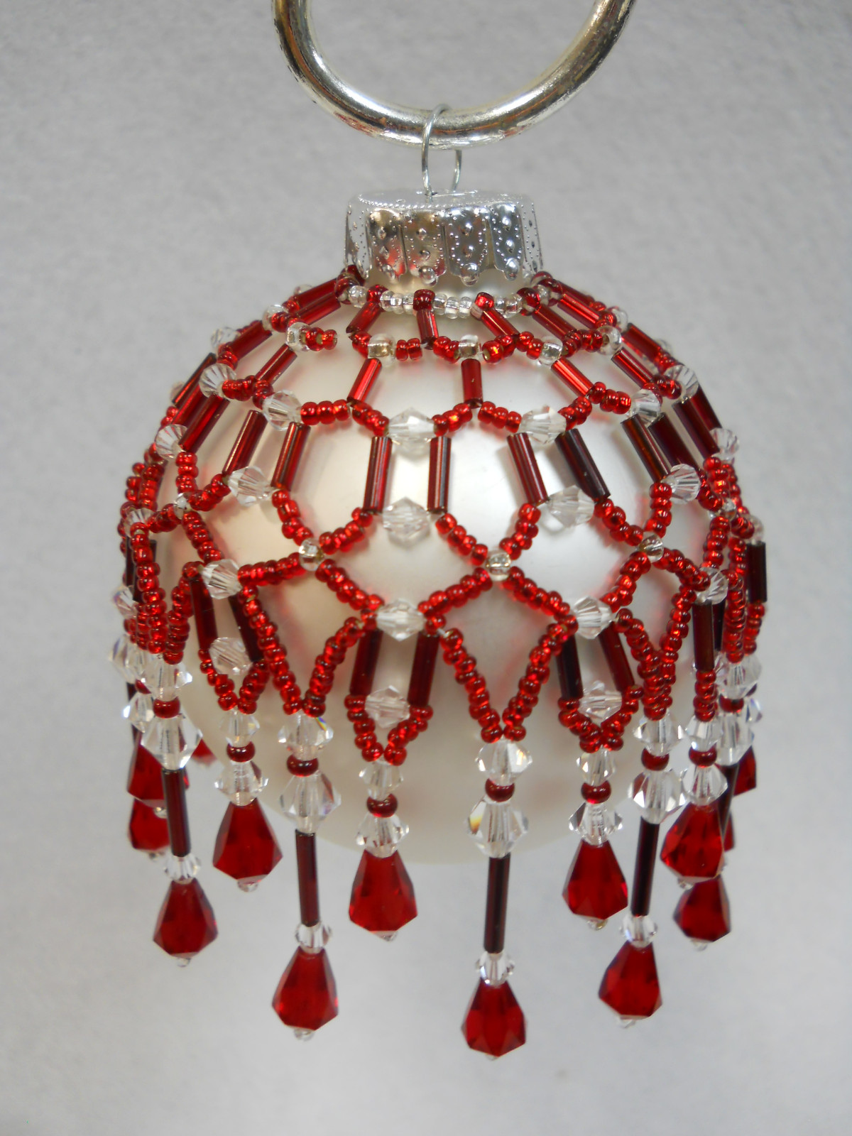 PATTERN ONLY Beaded Christmas Ornament Cover Holiday Original “Holiday”
