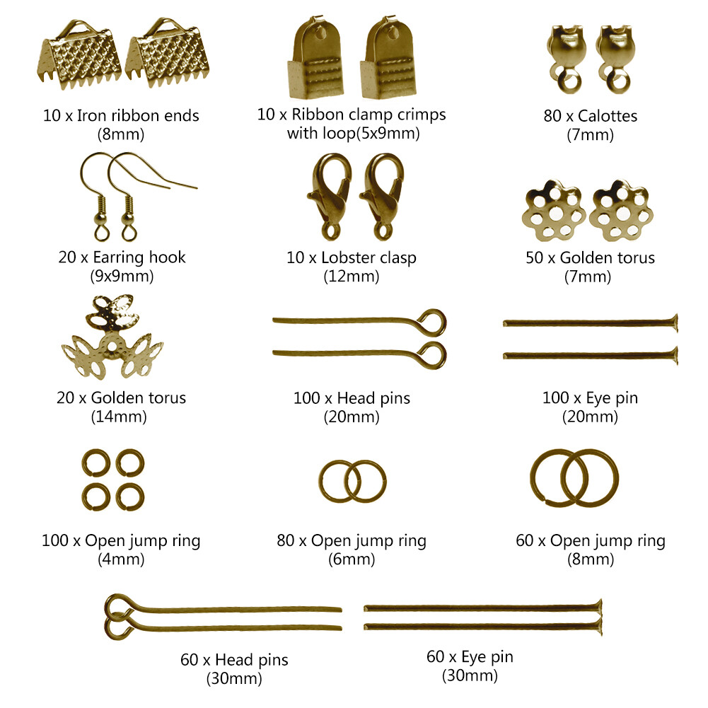 Jewelry Making Supplies Starter Kit Earring Findings Beading Wires Pliers Set