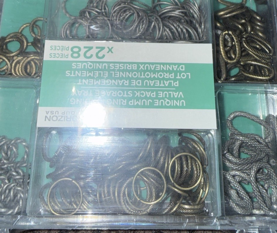 Unique Jump Ring Findings Value Pack 228pc Antique Gold & Silver Jewelry Kit