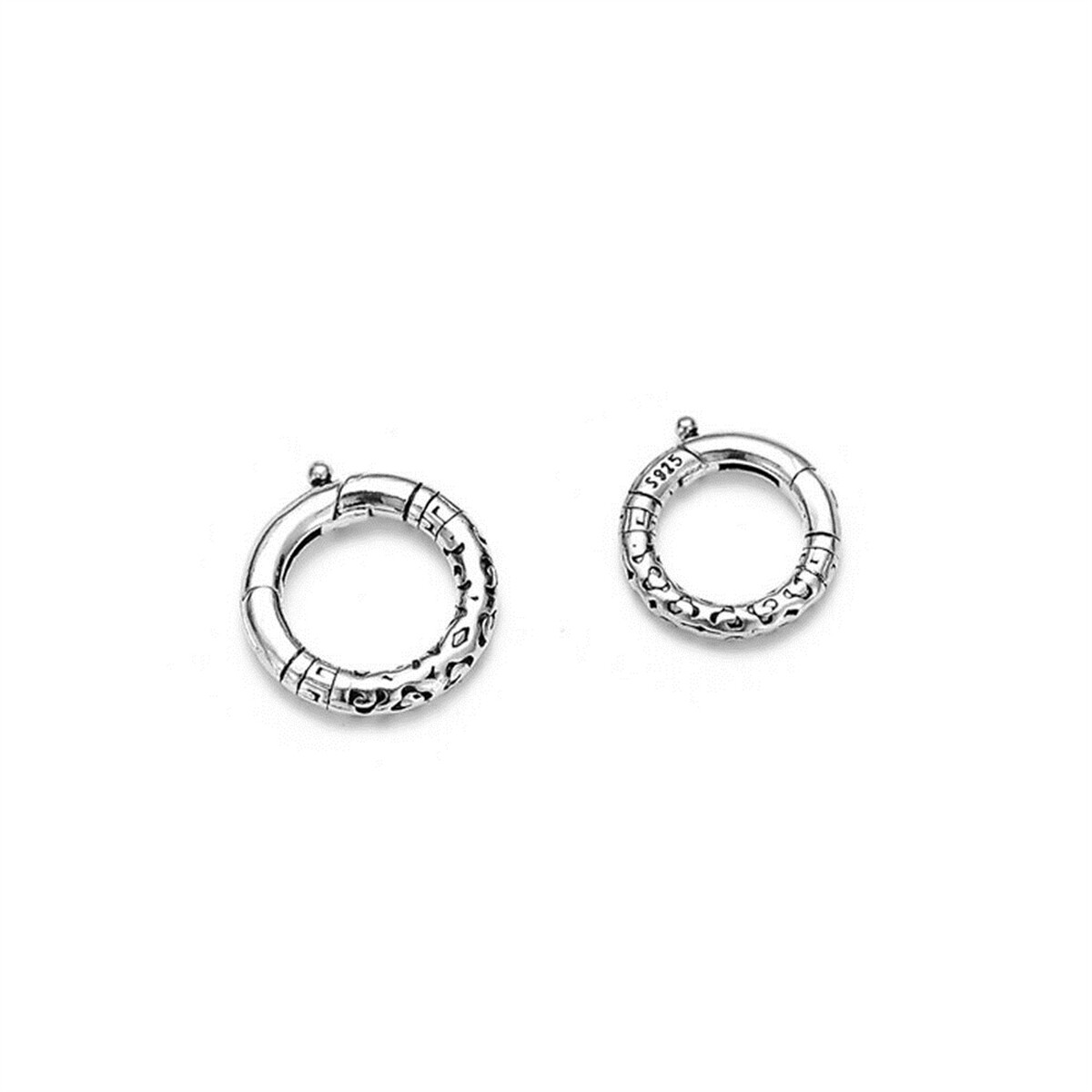 1pc 12mm/14mm Sterling Silver Spiral Spring Ring Clasp for Bracelet Necklace