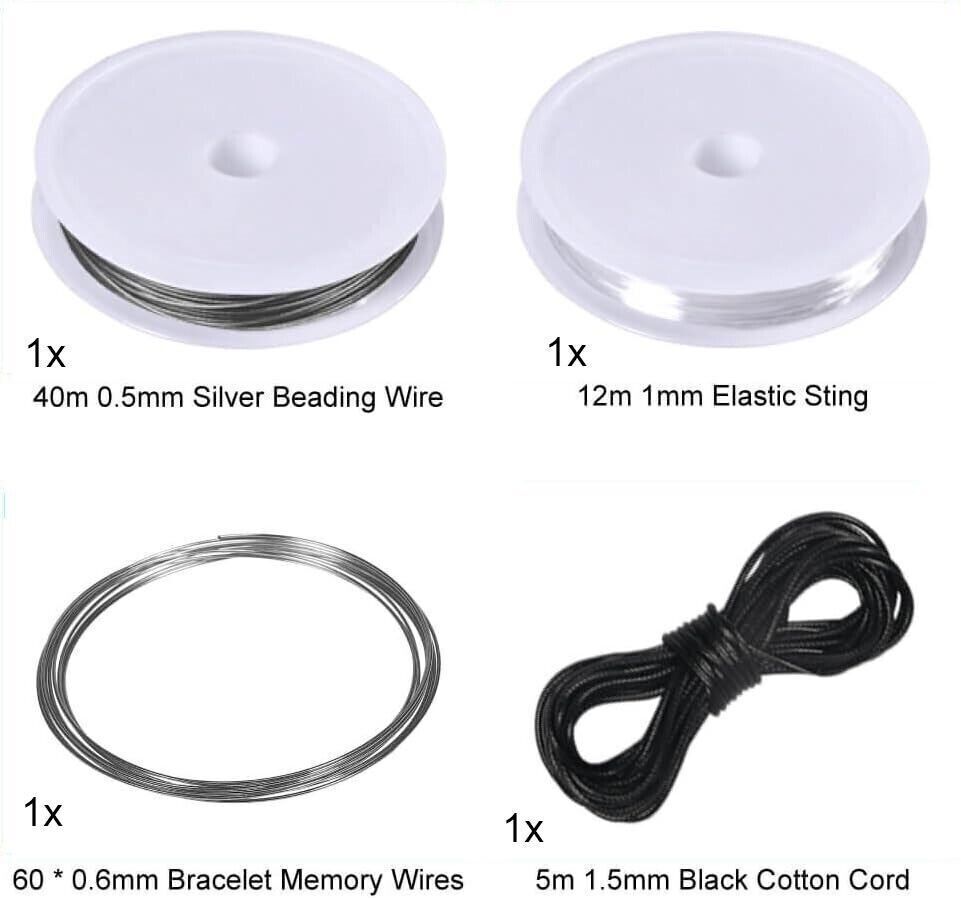 877x Jewelry Making Kit Sterling Silver Findings Wrapping Wire Pliers Tools Set