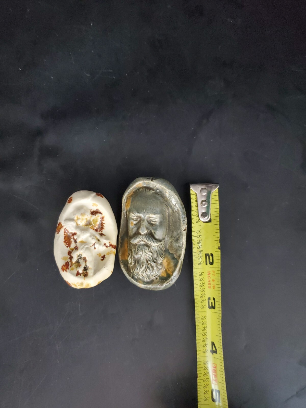 Lot Of 2 Large Vintage Hand Made Beads Angel & Man