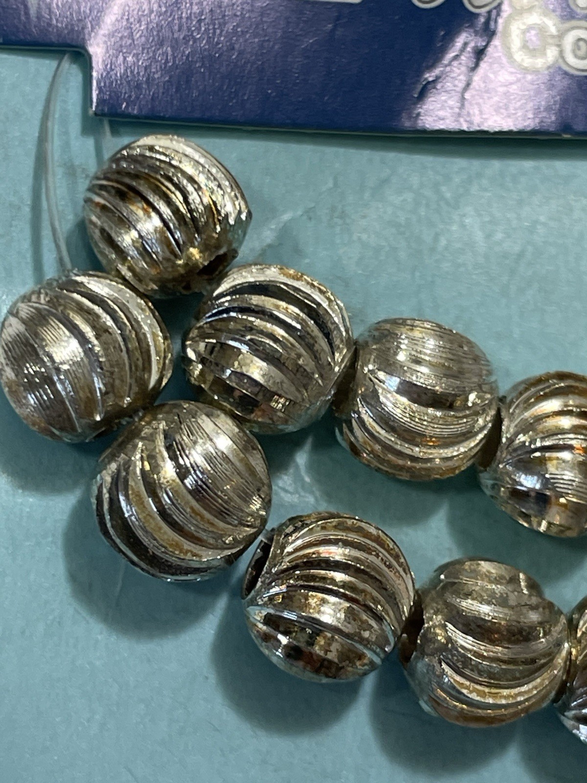 Bead Heaven Z009 Platinum Collection Sterling Silver Plated Round Diamond Cut