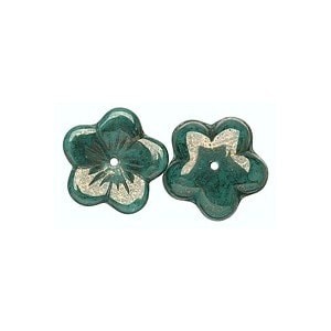 Flower Luster Turquoise 16mm