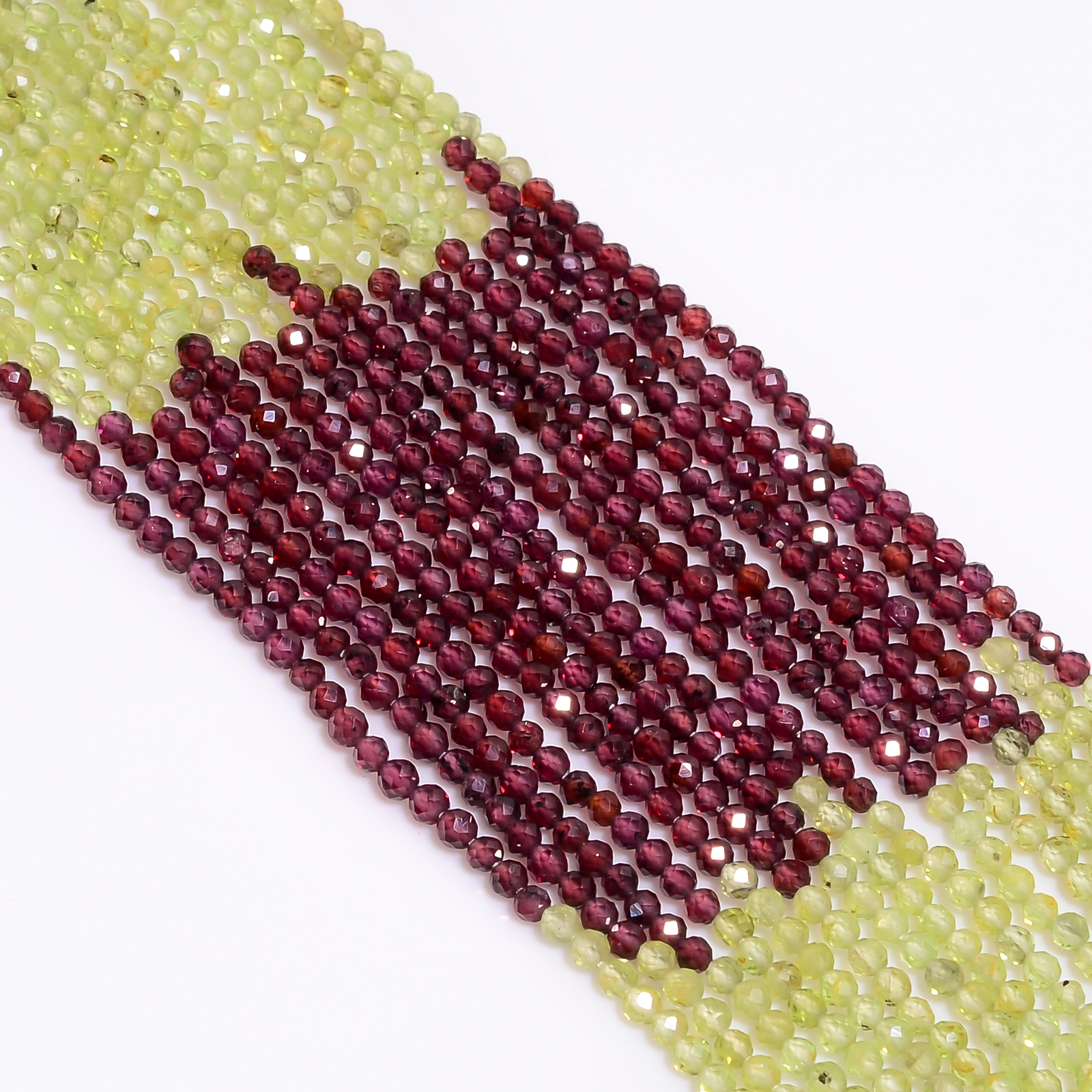 Multi Semi Gemstone Gemstone Round Israel Cut Beads 2.5 mm Strand 13″ GB-214