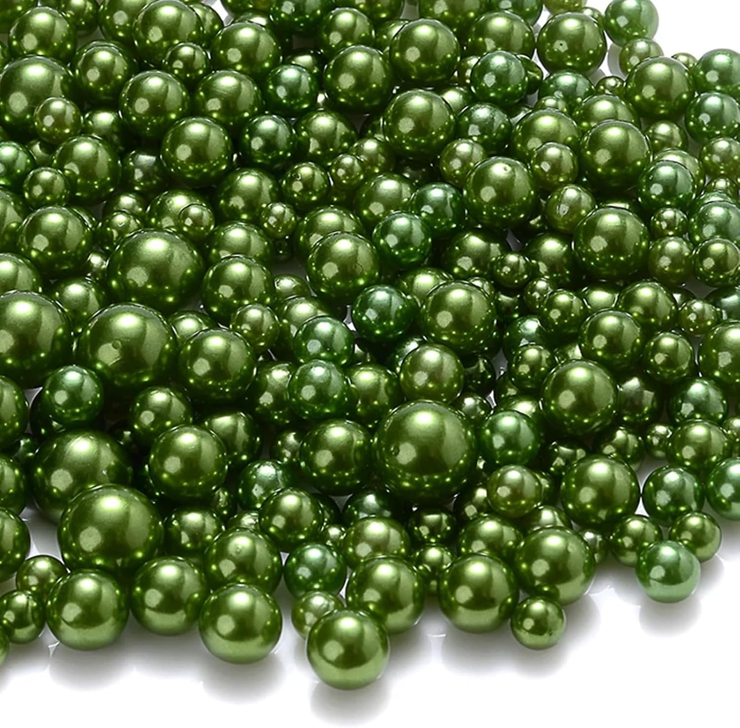1000PCS No Hole Pearls, 3-8MM Black round Beads for Crafts No Hole, Faux Makeup