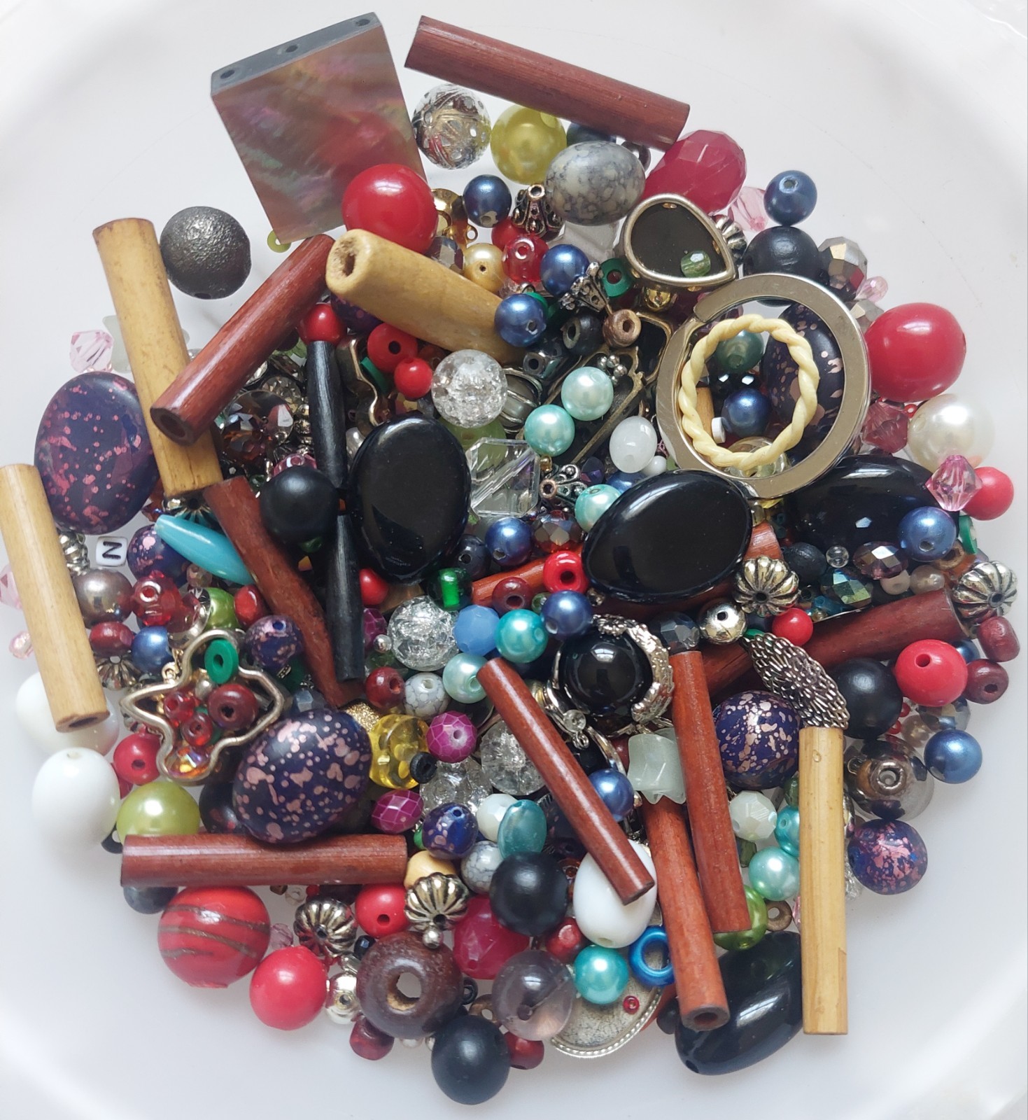 Jewelry Making Supplies beads DIY Crafts Destash 40oz Odds &Ends Lot Assortment