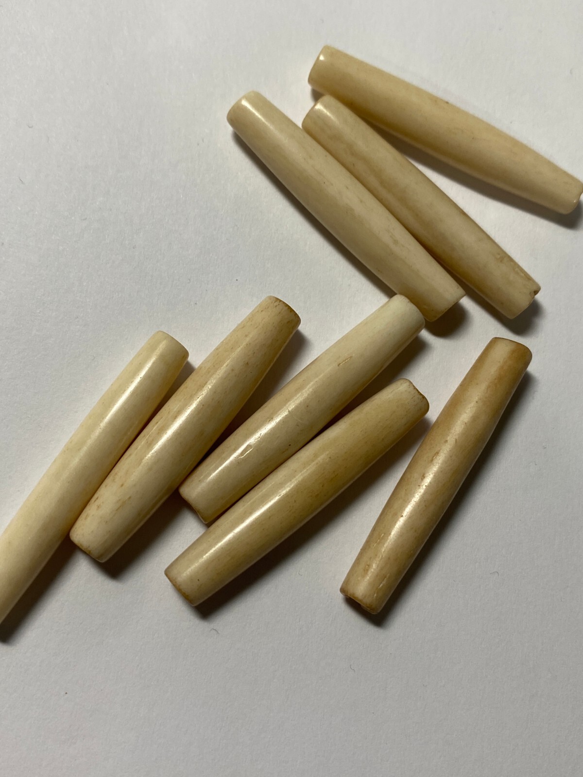 Bone and Horn Hair Pipe Beads 12mm to 2″