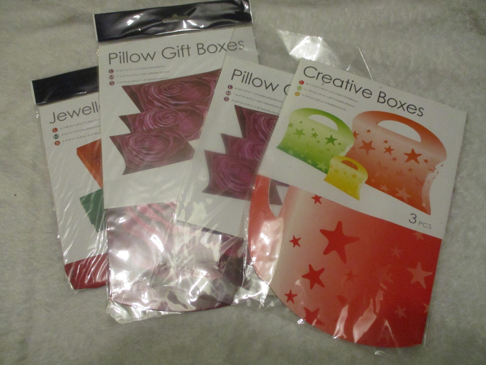 Foldable Creative Cardboard boxes Gift boxes Lot of 4 Packages FREE SHIPPING