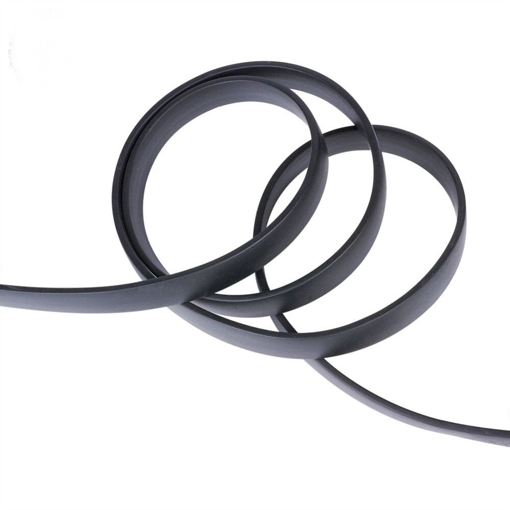 Rubber Beading Cord 10 Strands Black Flat Bracelet Jewelry Making 1m/strand Kit