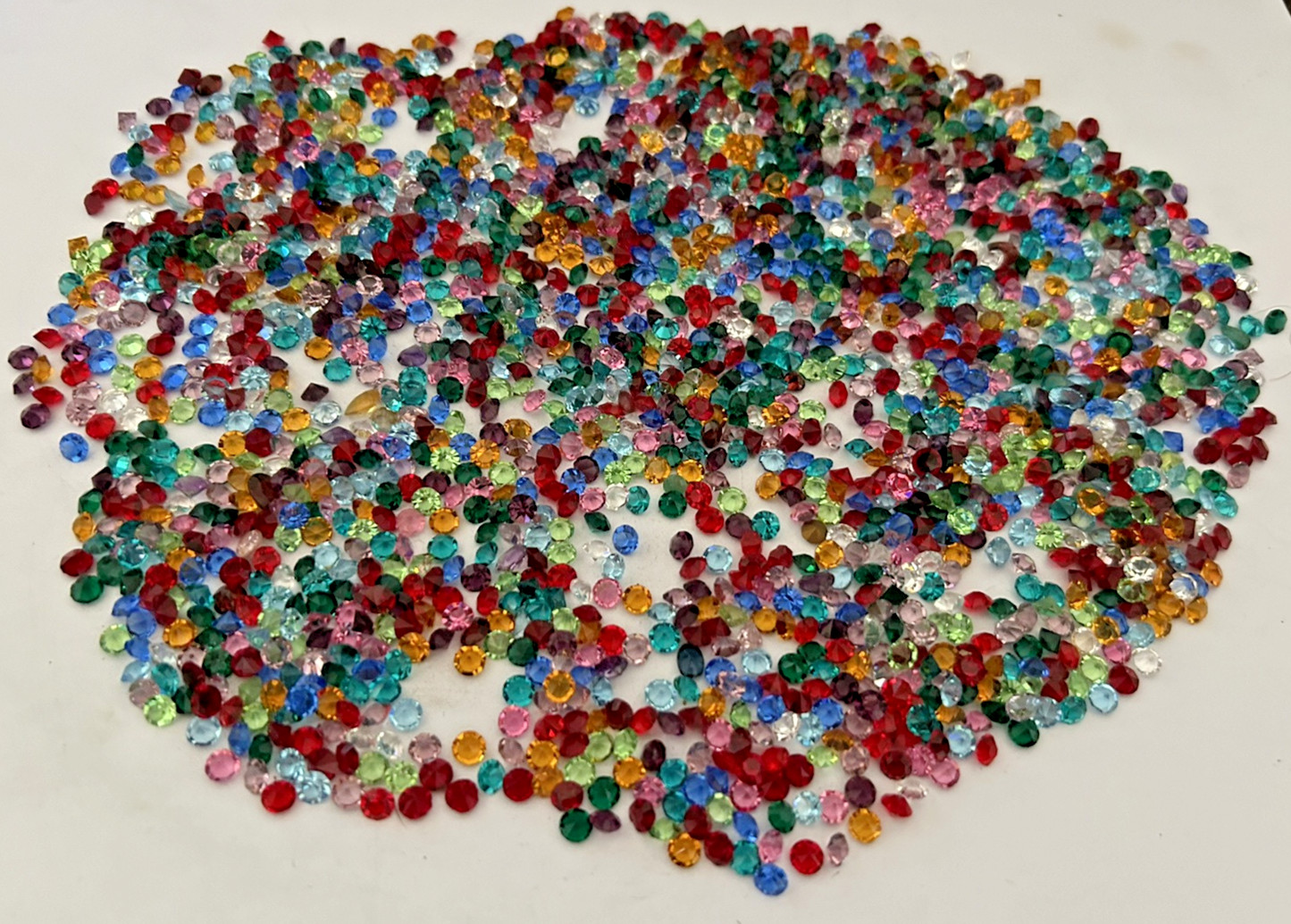100 Vintage Crystal 4mm. To 5mm. Rhinestones FREE US SHIPPING!