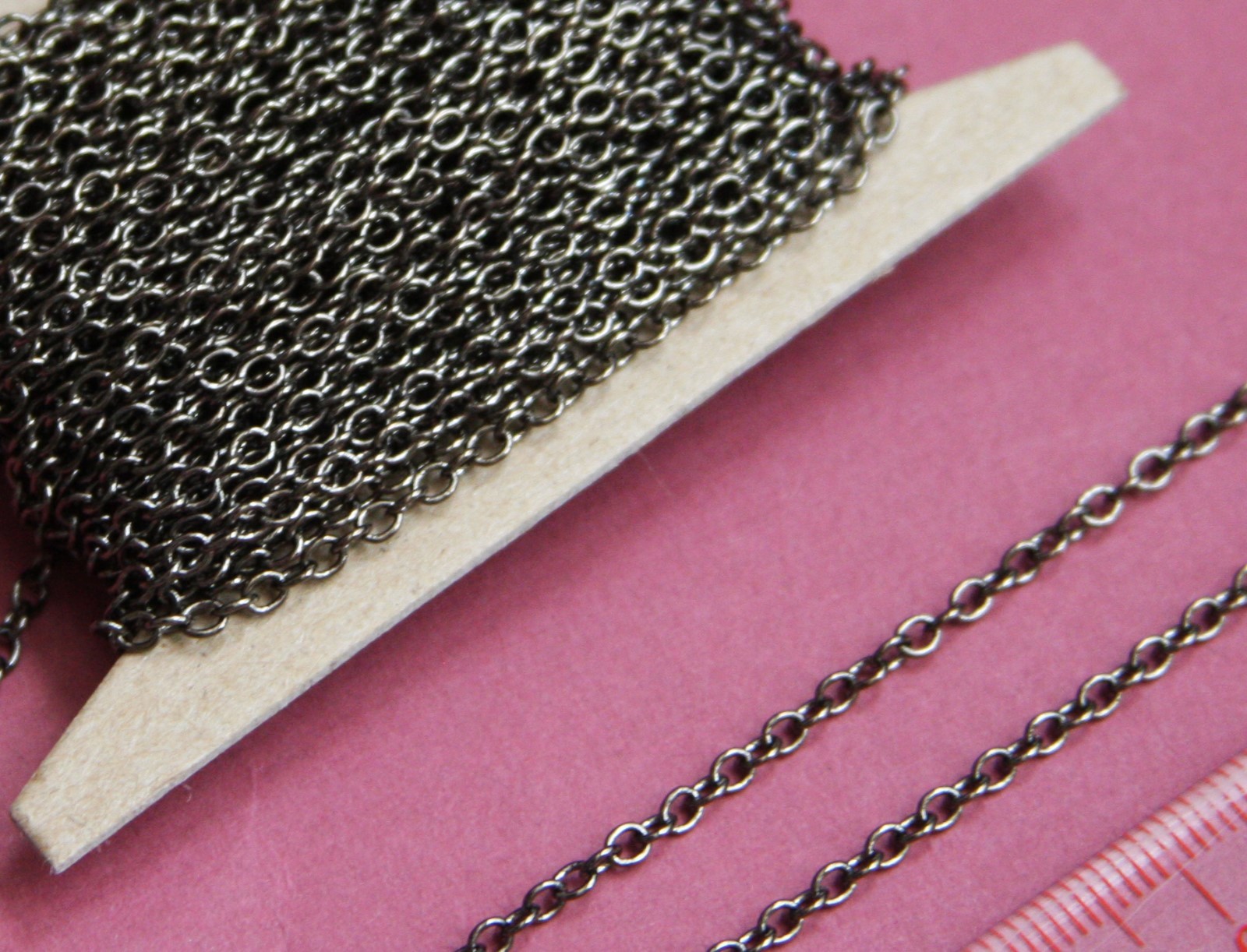 5ft of small cable chain round cable chain 2x3mm available in 6 colors