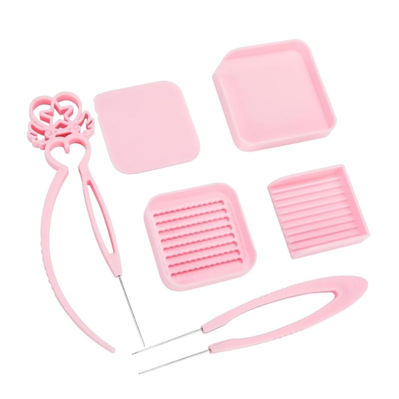 6 Pcs 2.6mm Mini Fuse Bead Picking Tray Kit, Bead Tweezers of Single/Double N…