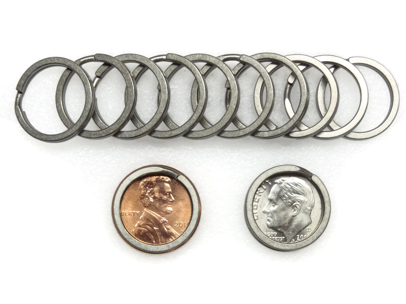 Titanium Key Ring 5 Pack 18mm / 3/4″ Ti Split Ring EDC Matte Finish USA SELLER