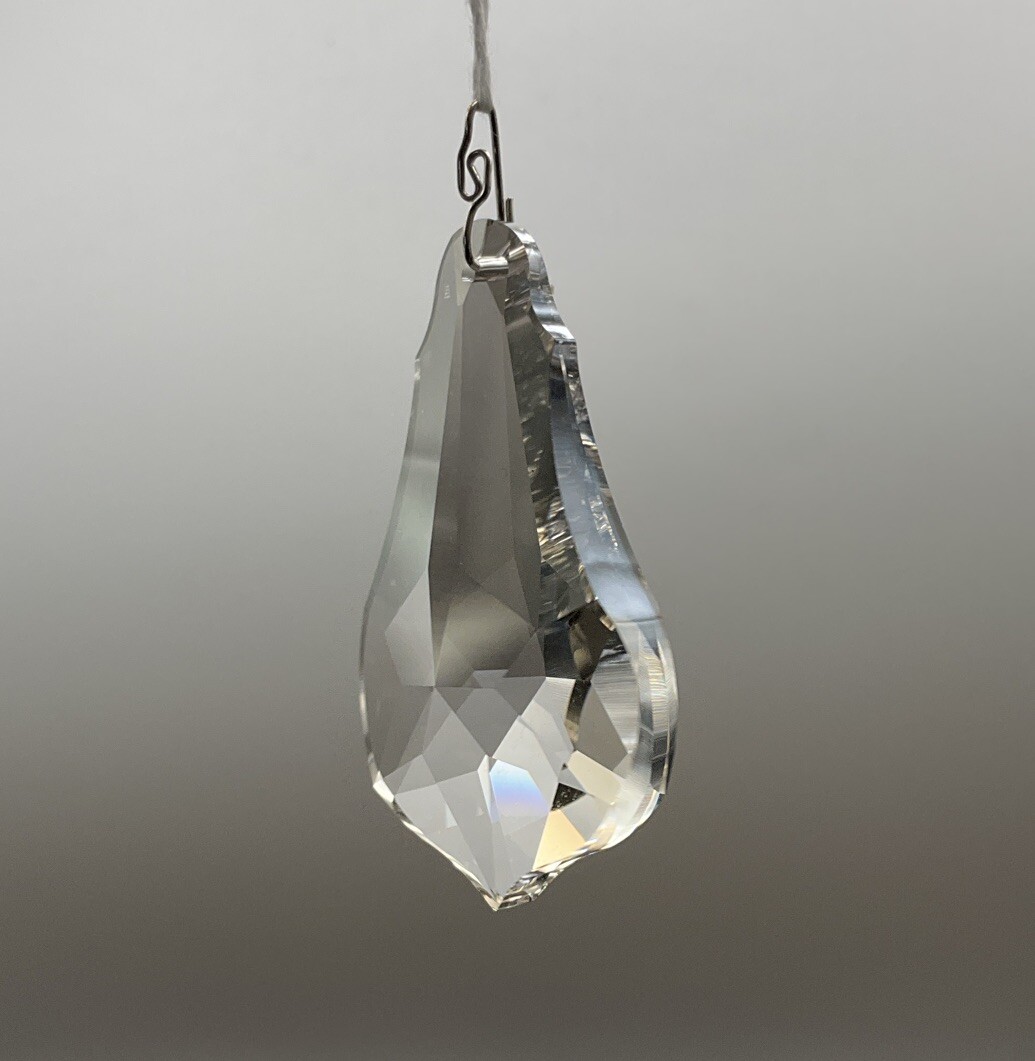 Swarovski Strass Crystal: 8930 Style Modern Pendeloque Drop – 63mm Silver Shade