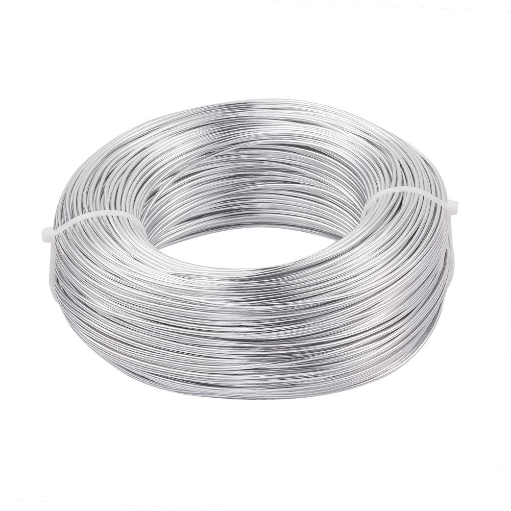 Pandahall 328 Feet Silver Aluminum Craft Wire 15 Gauge Flexible Metal Wires A…