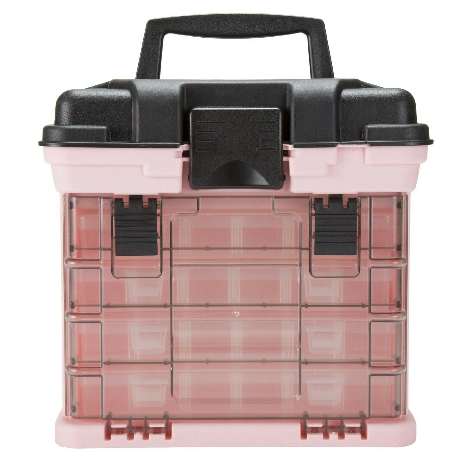 Durable Plastic Storage Crafts or Beads Removable Trays Compartments Pink