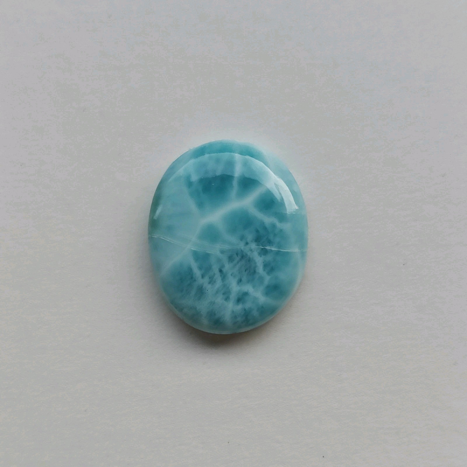 Oval Shape AAA Quality Larimar Cabochon, Size 24x20x5mm Weight 25 Carats