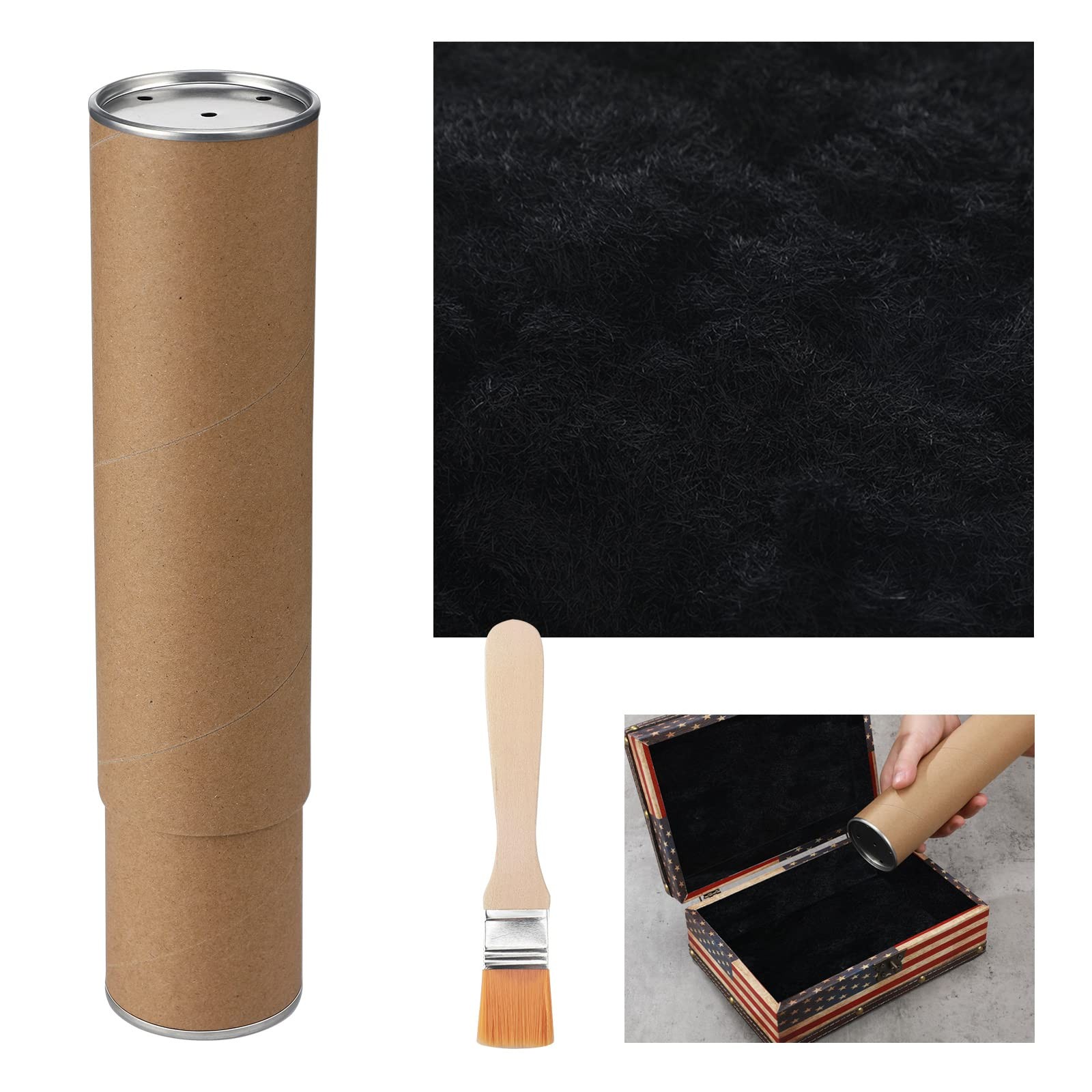 Geyee Flocking Powder Kit Include 16 oz Black Miniature,