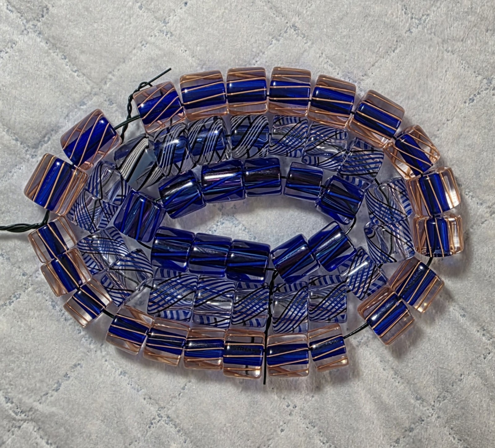 Lot of 3 Glass Furnace Bead Strands for Jewelry Making/Craft supplies