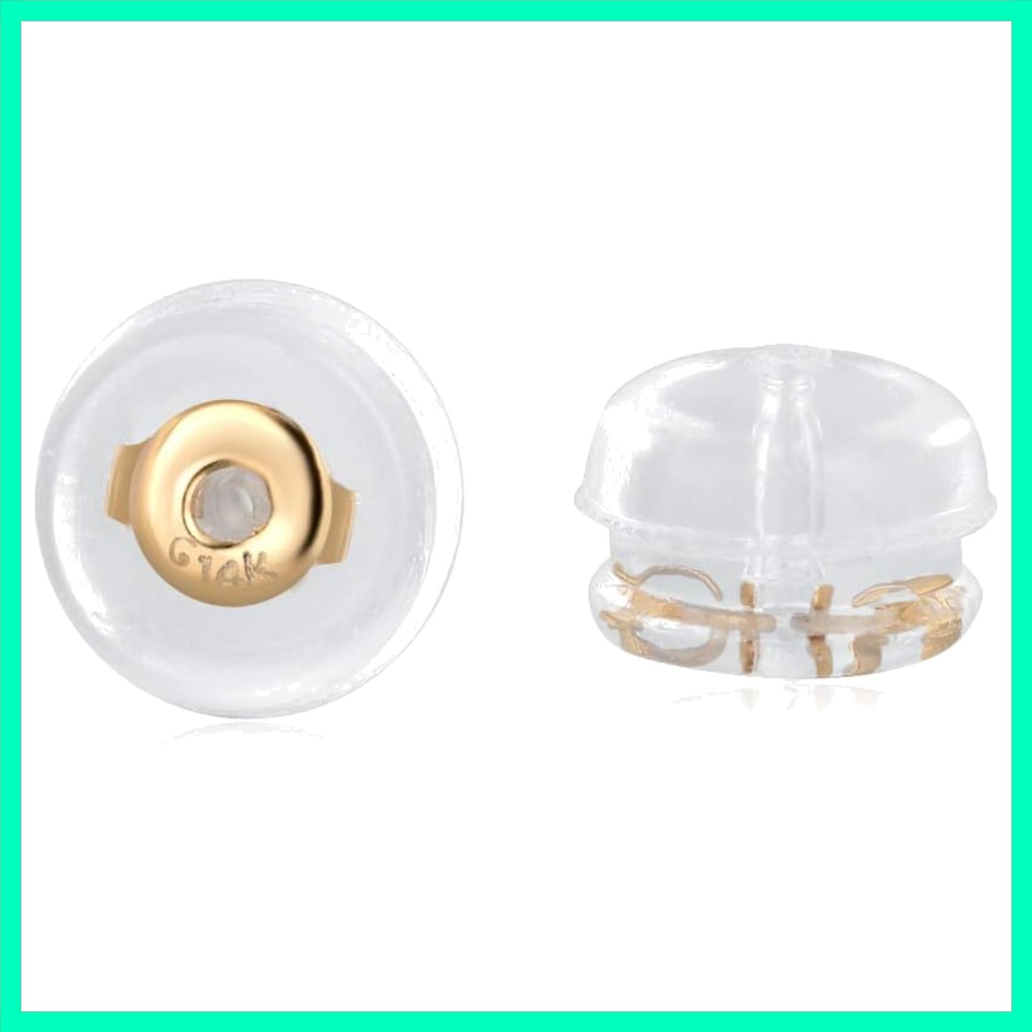 14K Gold Silicone Earring Backs Replacement | Rubber Earrings Backs for Studs…