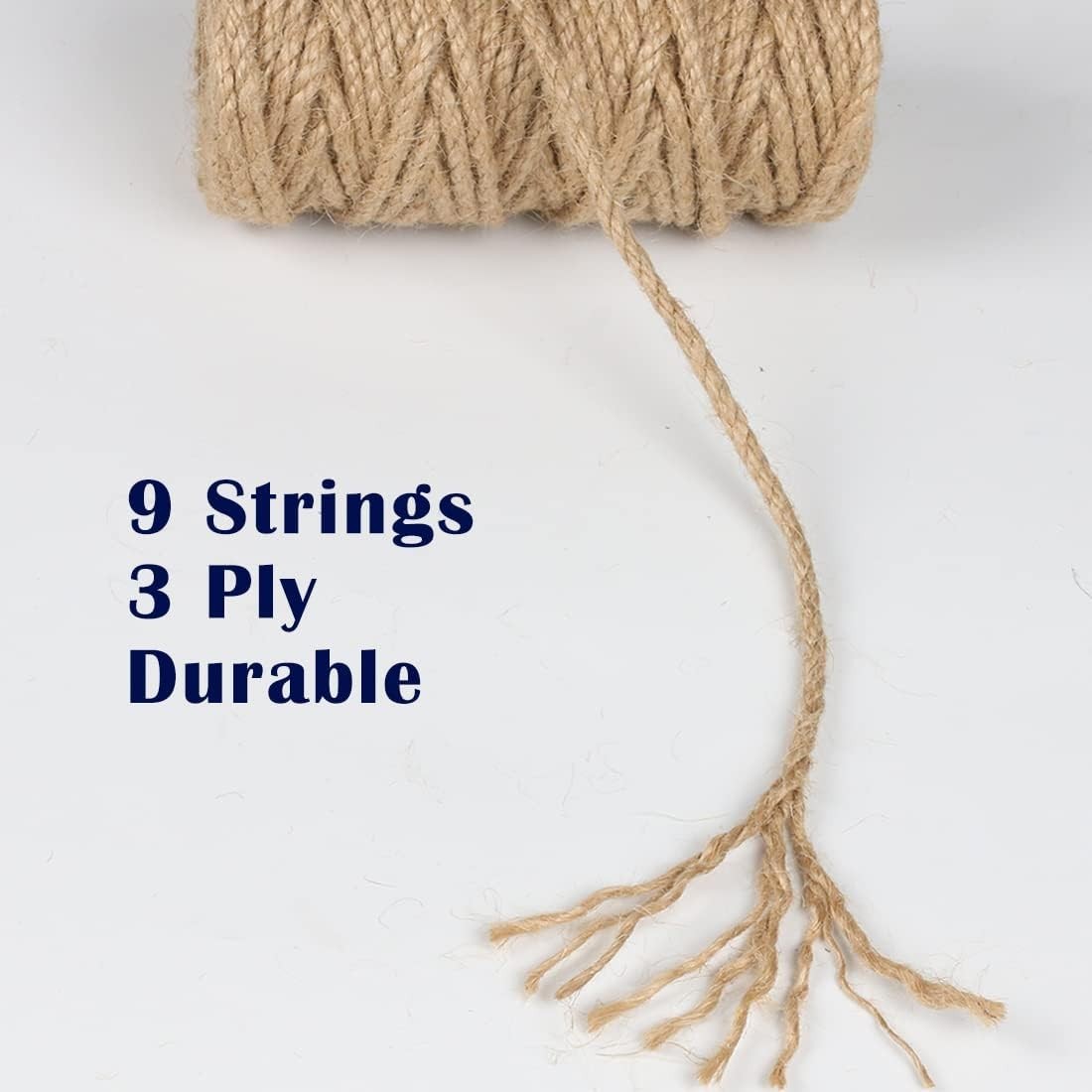 105 Feet of Heavy Duty 5mm Jute Twine – Ideal for Cat Scratchers & DIY Projects