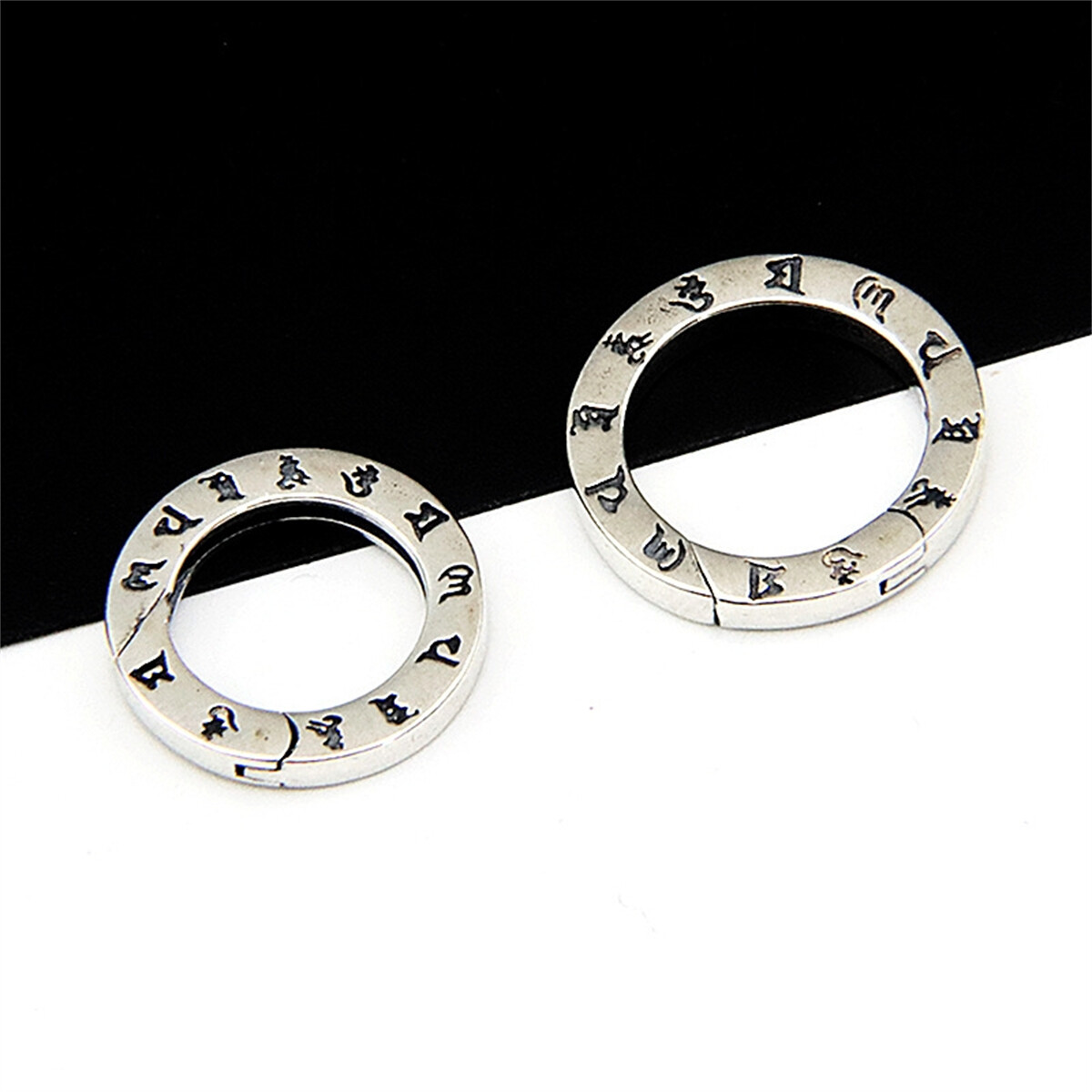 925 Sterling Silver Round Clasp Connection Spring Ring For DIY Necklace Bracelet