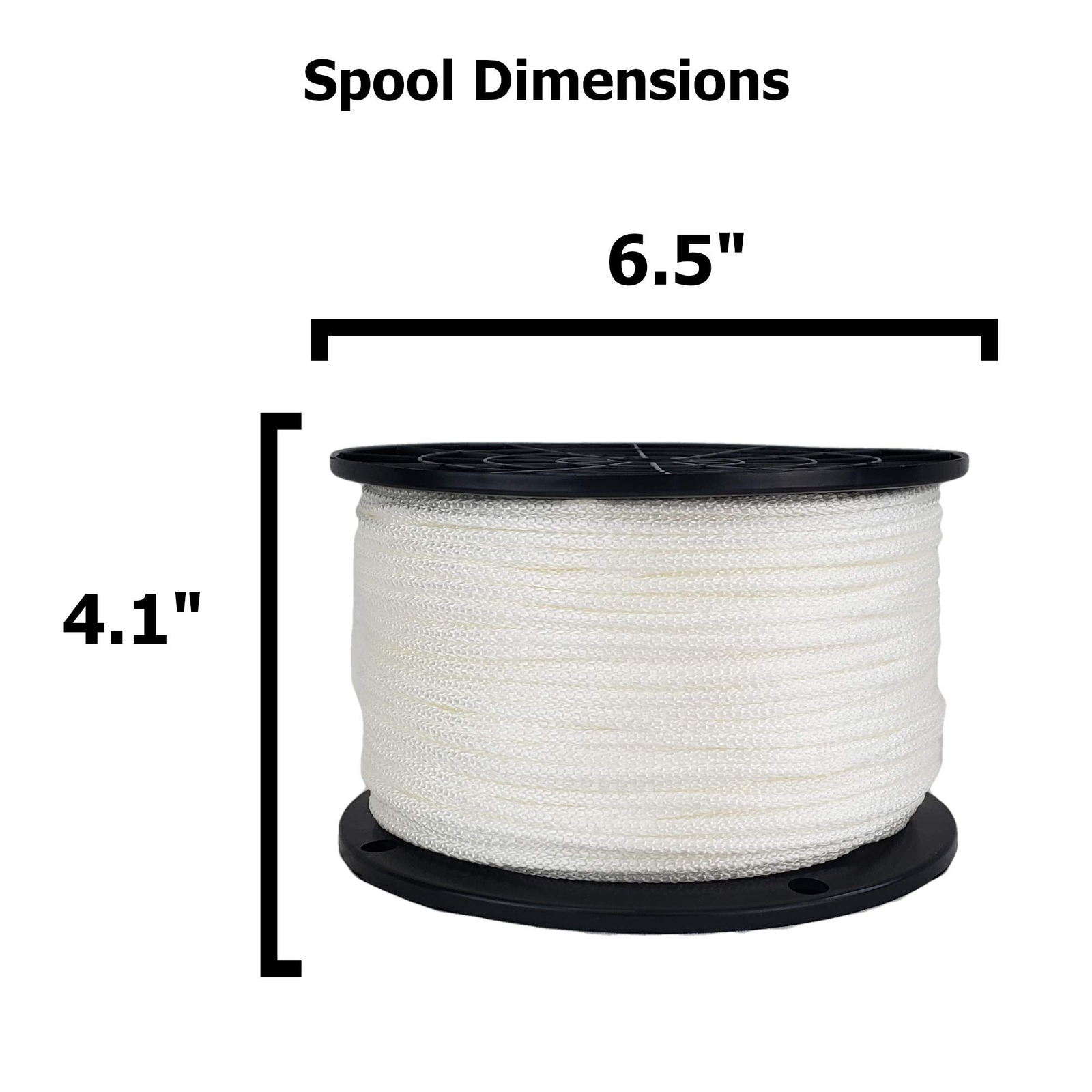 QNR 1/8 inch Knotrite Nylon Rope – 500 Foot Spool | 100% Nylon – Solid Braid