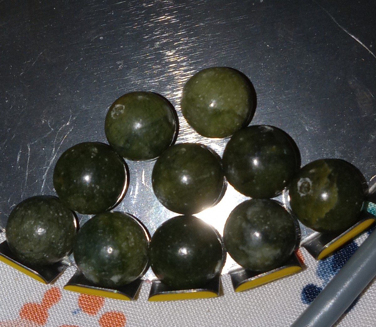 Set 30 LOT 8mm Green Connemara Marble Loose Round Beads Bracelets Earrings Rings