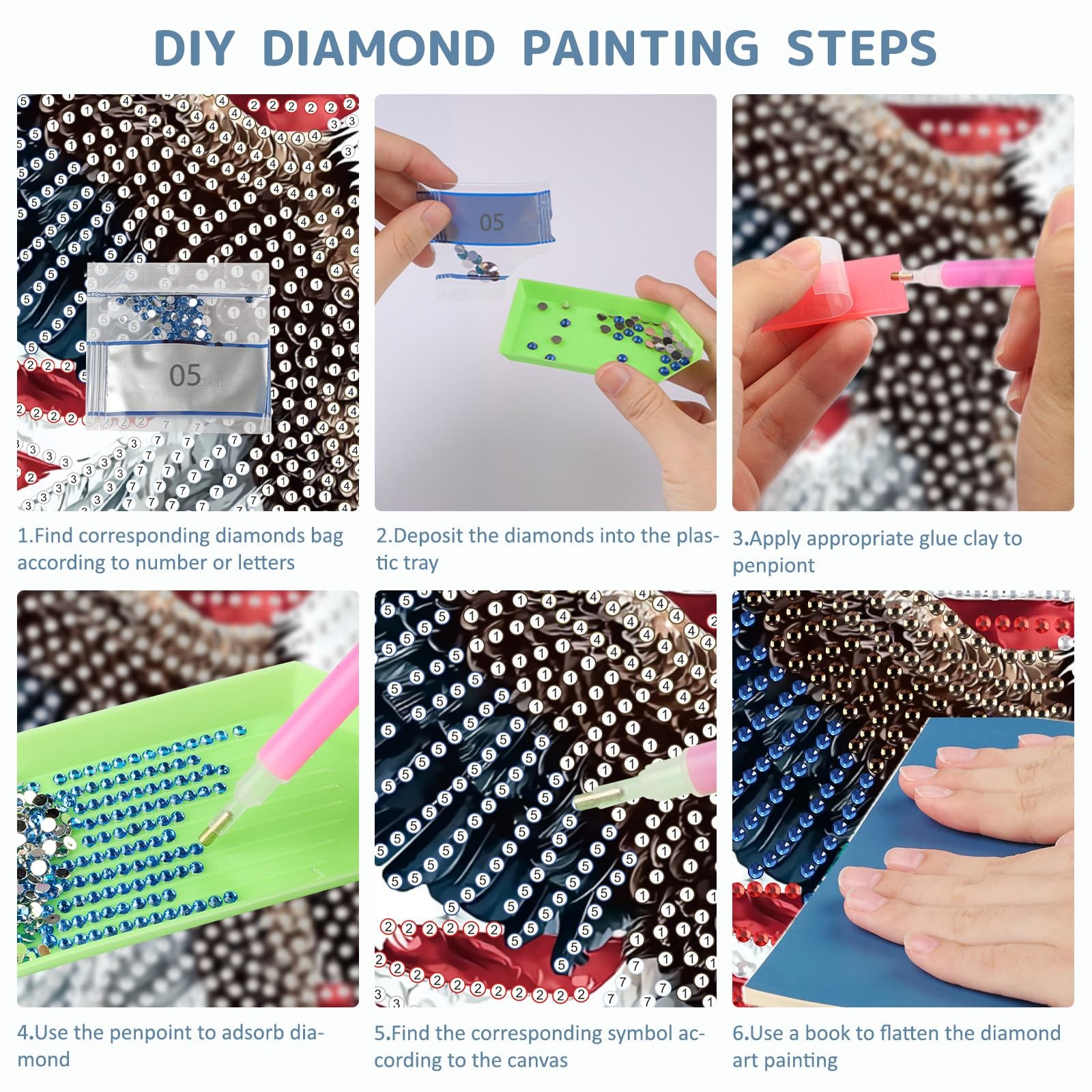 Eagle Diamond Art Hanging Kit for Adult, Special Shaped Rhinestone, DIY Acrylic