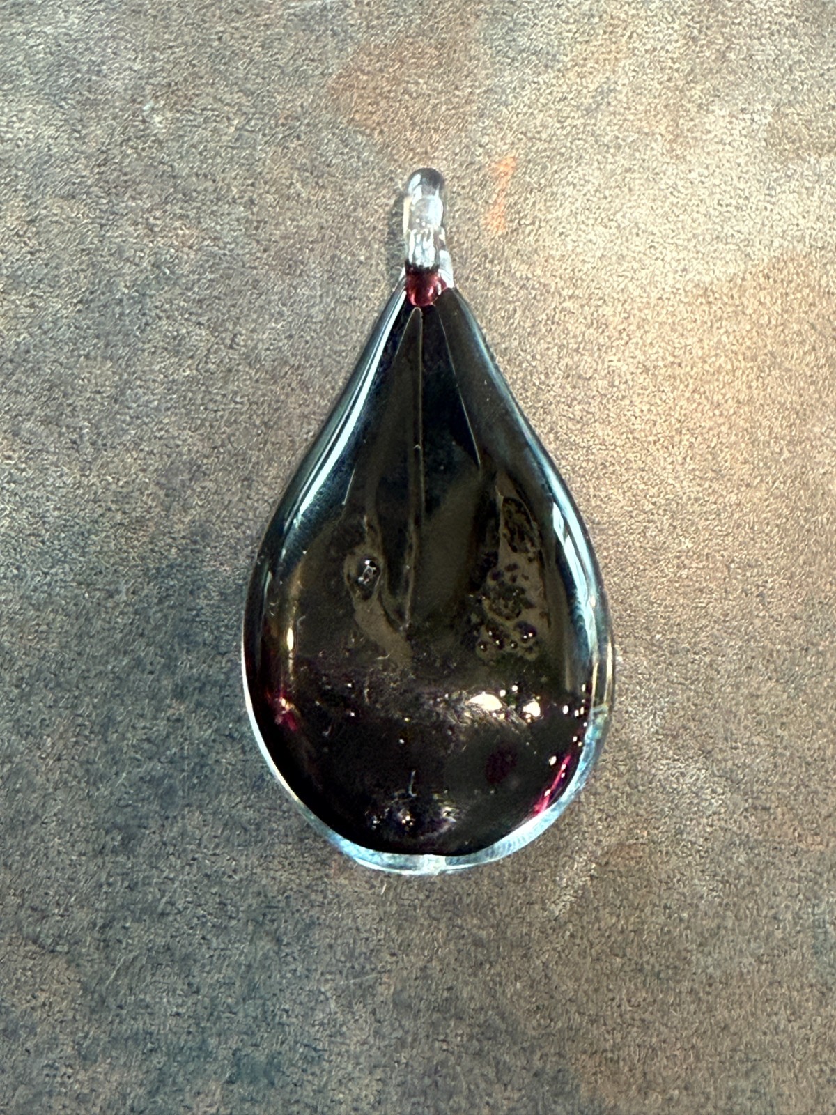 Hand Made Artisan Glass Pendant Flower Black White for Crafting Jewelry