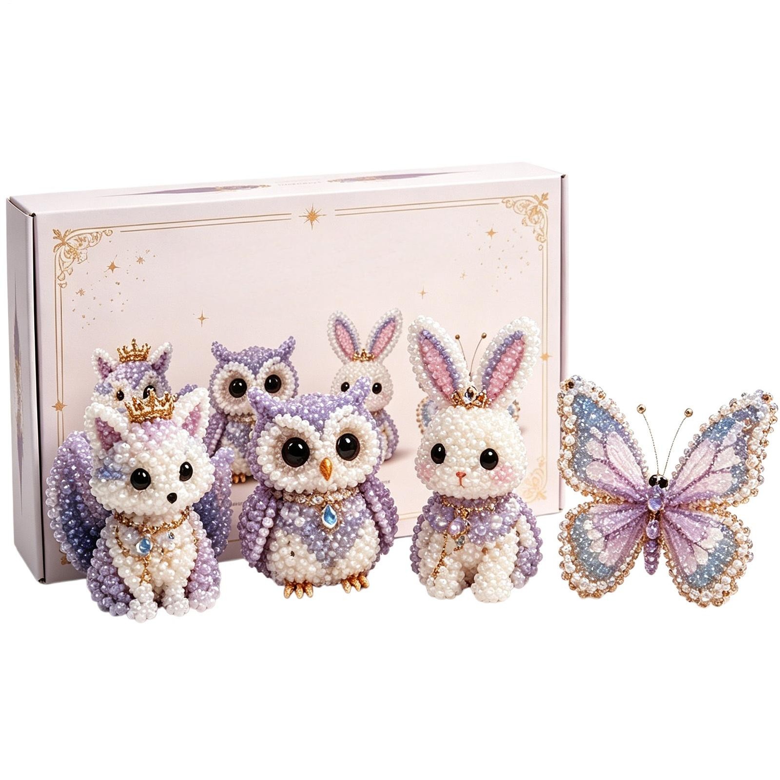 Tiny 3D Beaded Animal DIY Kit Beginner-Friendly DIY Fantasy Realm Beaded Set