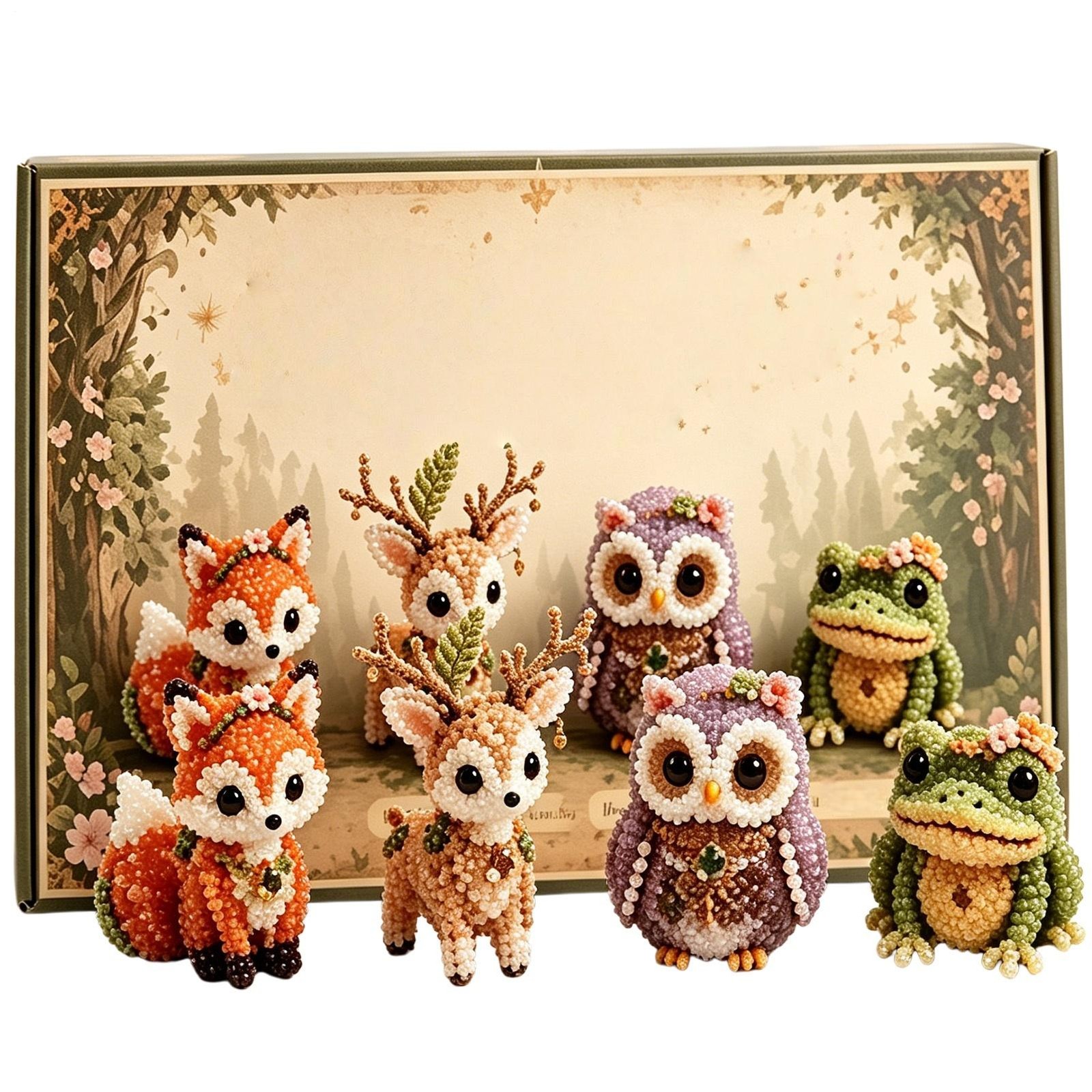 Tiny 3D Beaded Animal DIY Kit Beginner-Friendly DIY Fantasy Realm Beaded Set