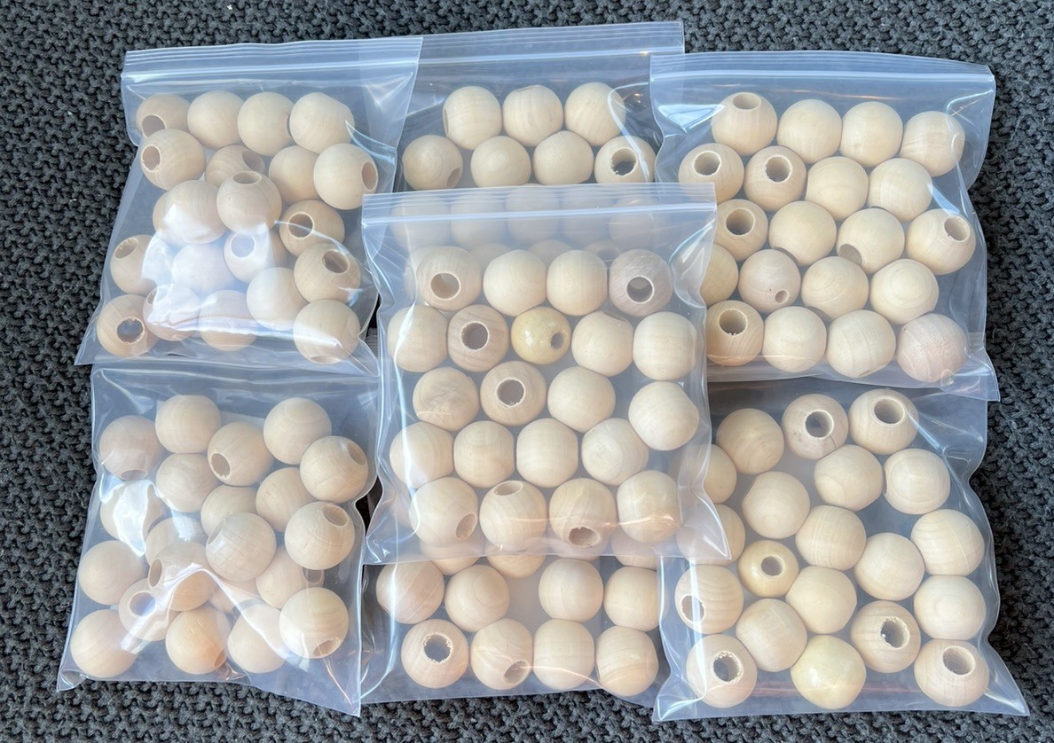 HUGE 10+ Lb Mixed Craft Making Supplies Lot – 2000+ Natural Wooden Beads **NEW**