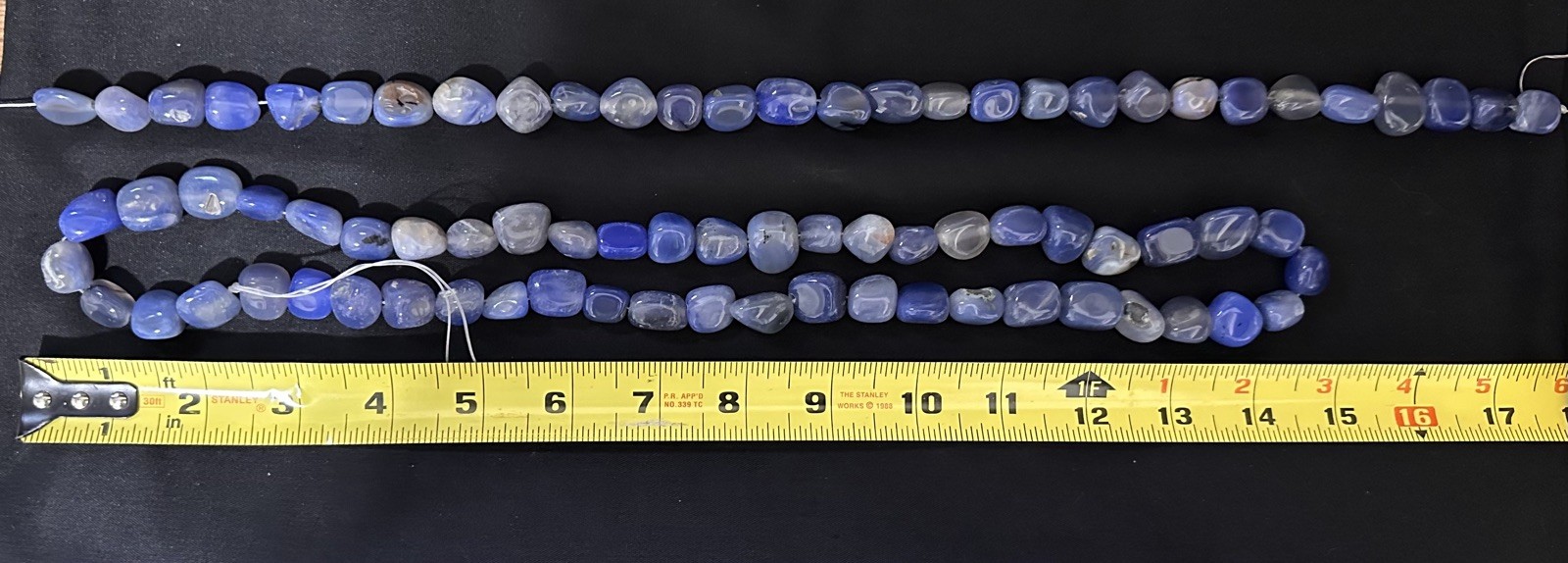 1.5 strands Blue Agate Freeform Nugget Beads Fire Mountain Gems ￼jewelry making