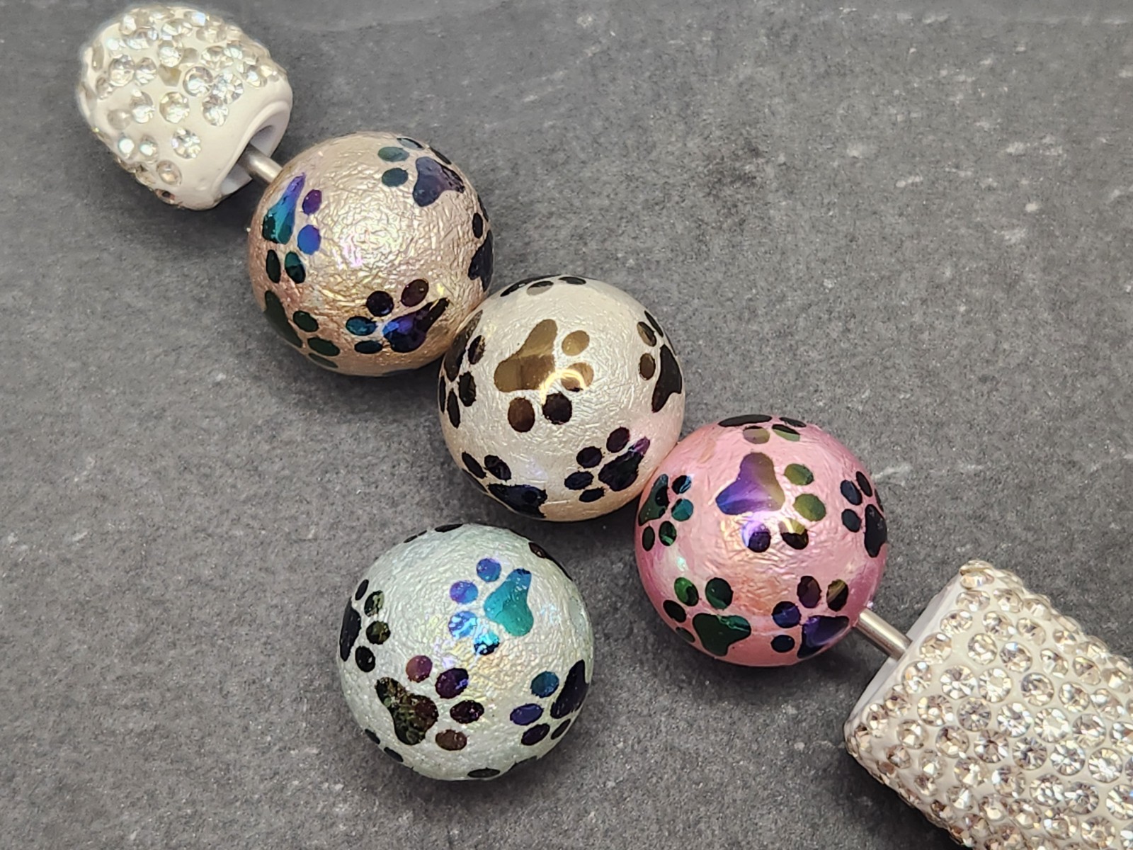 16mm Acrylic Beads – PRINTED ANIMAL DESIGNS – YOU PICK!! – Beadable DIY Pens