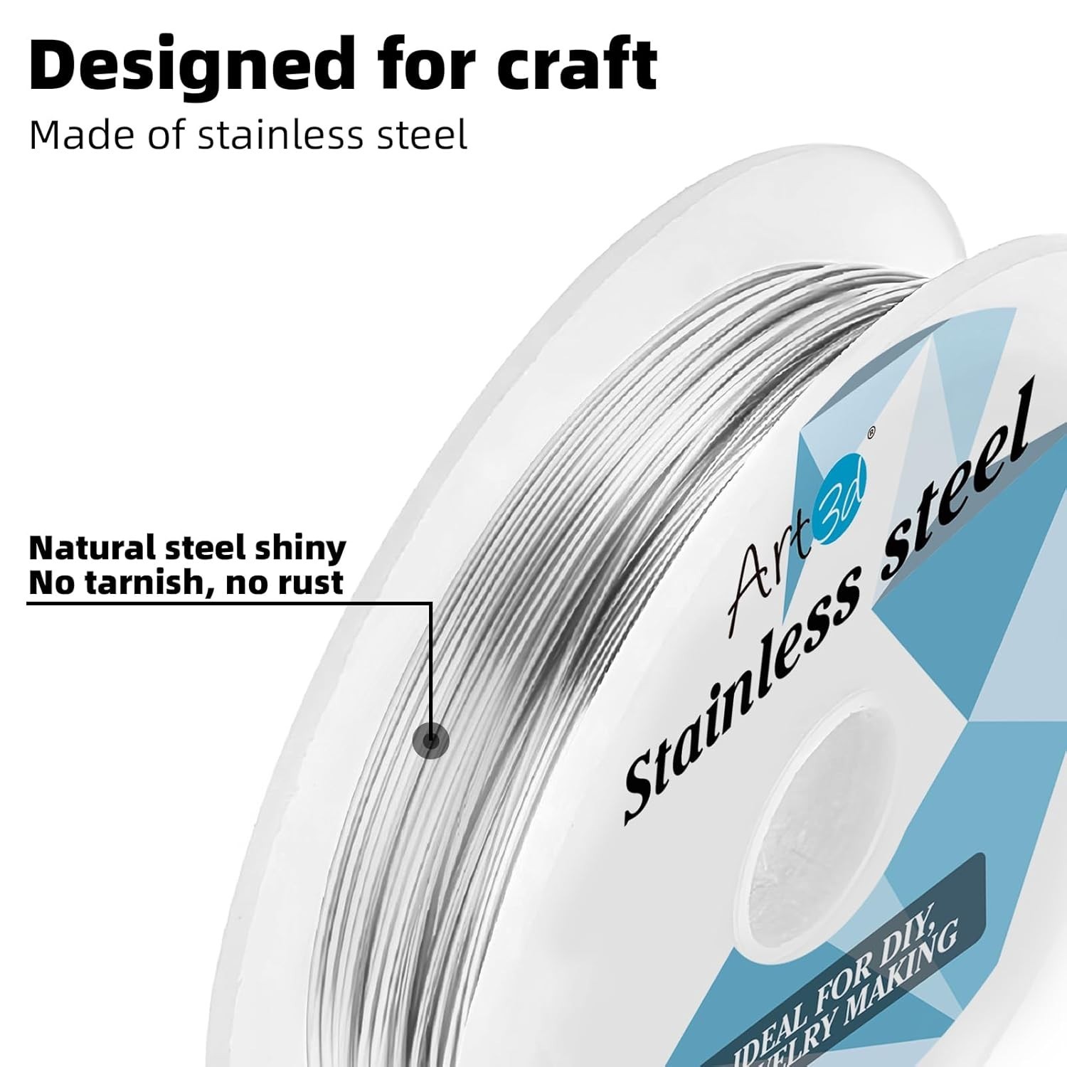 Durable Bendable 18 Gauge Stainless Steel Wire – 120 Feet Jewelry Making Perfect