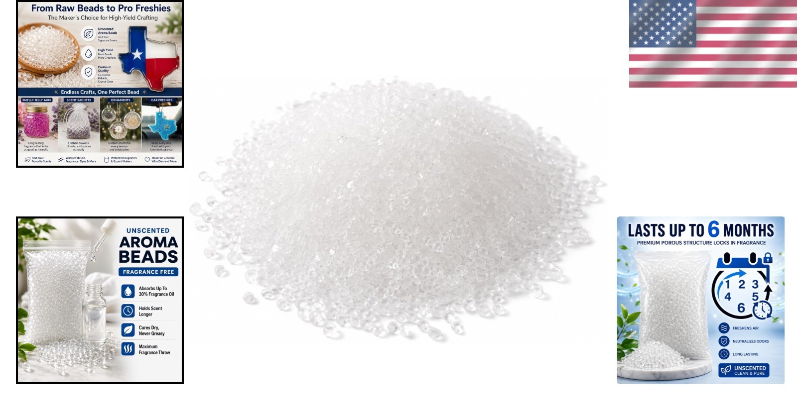 Unscented Aroma Beads for Custom Freshies