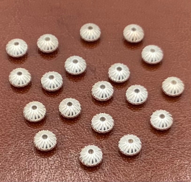 5mm  .925 Bali Sterling Silver Rondelle beads-12Pieces-#1552