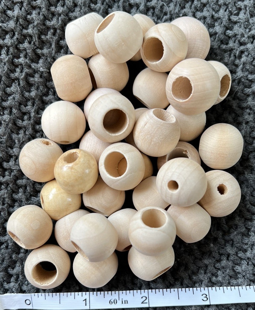 HUGE 10+ Lb Mixed Craft Making Supplies Lot – 2000+ Natural Wooden Beads **NEW**