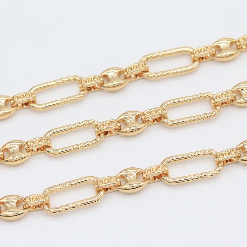 1Foot 18K Gold Plated Heavy Link Chain 10mm Wide Chunky Chain GZX592