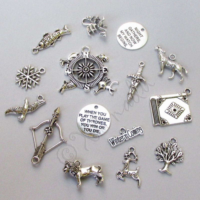 Game Of Thrones Jewelry Pendant Charms 15PCs Mix CM0612 – 15, 30, 45 Or 60PCs