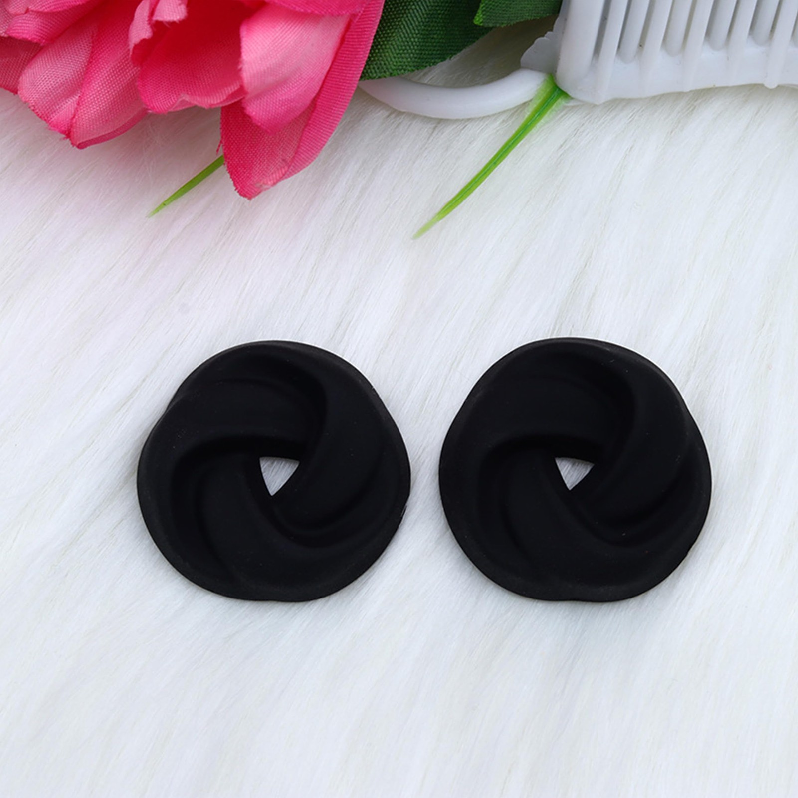 Love Knot Earrings for Women Colorful Stud Earrings for Womens Black Blue Green