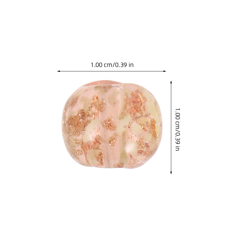 20 Pcs Round Beads for Bracelets Large Hole Charms Fluorescent Mixed Glass